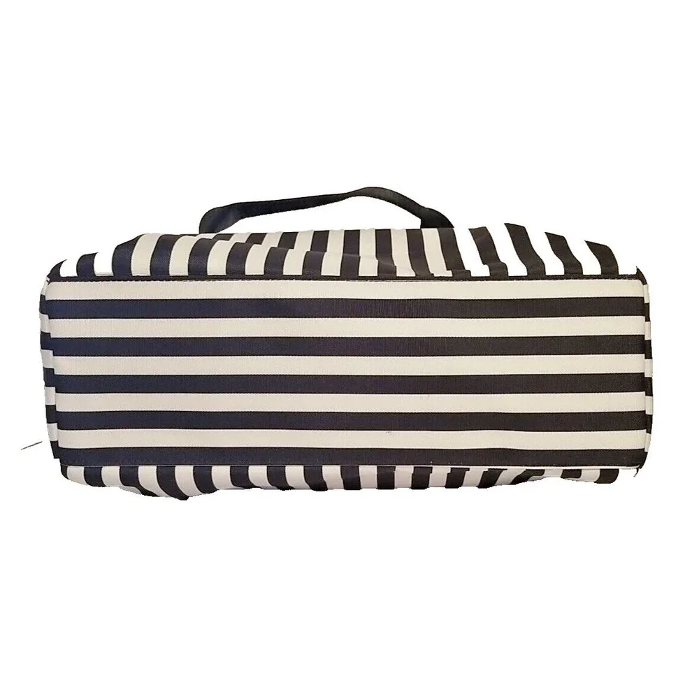 Alice + Olivia by Stacey Bendet Women’s Stripe Duffle Bag Black & White NWOT - Picture 4 of 7